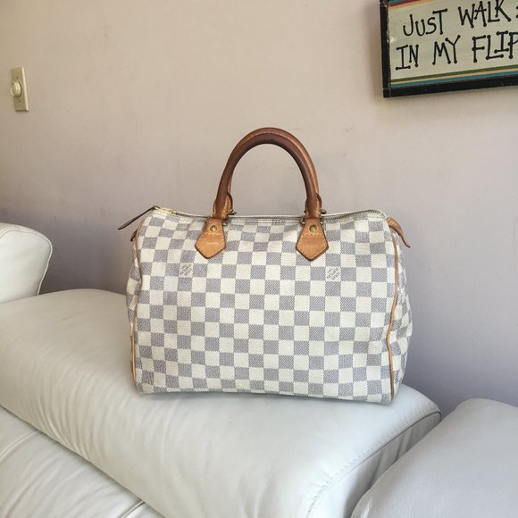 **SOLD ~ please do not buy** Louis Vuitton Speedy 30 Damier Azur - Picture 2 of 16